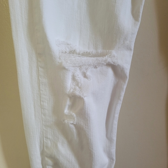 Rag & bone JEAN Dre Distressed Mid-Rise Capri Jeans White Size 31 - Picture 9 of 15